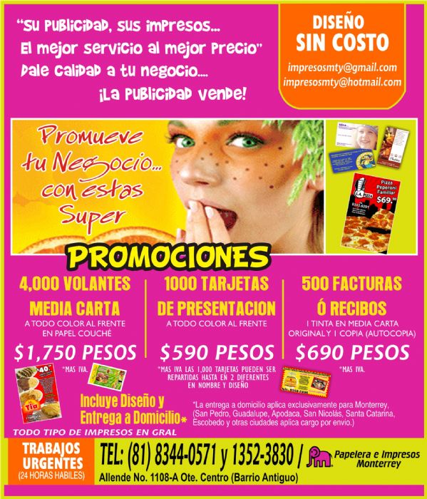 . 1000 TRIPTICOS (SELECCION DE COLOR) IMPRESOS 